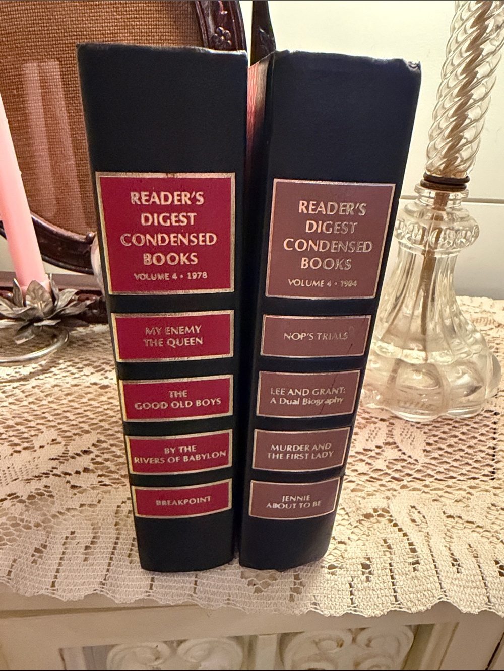 Reader's Digest Condensed Books - Navy Blue Spine with Red Labels